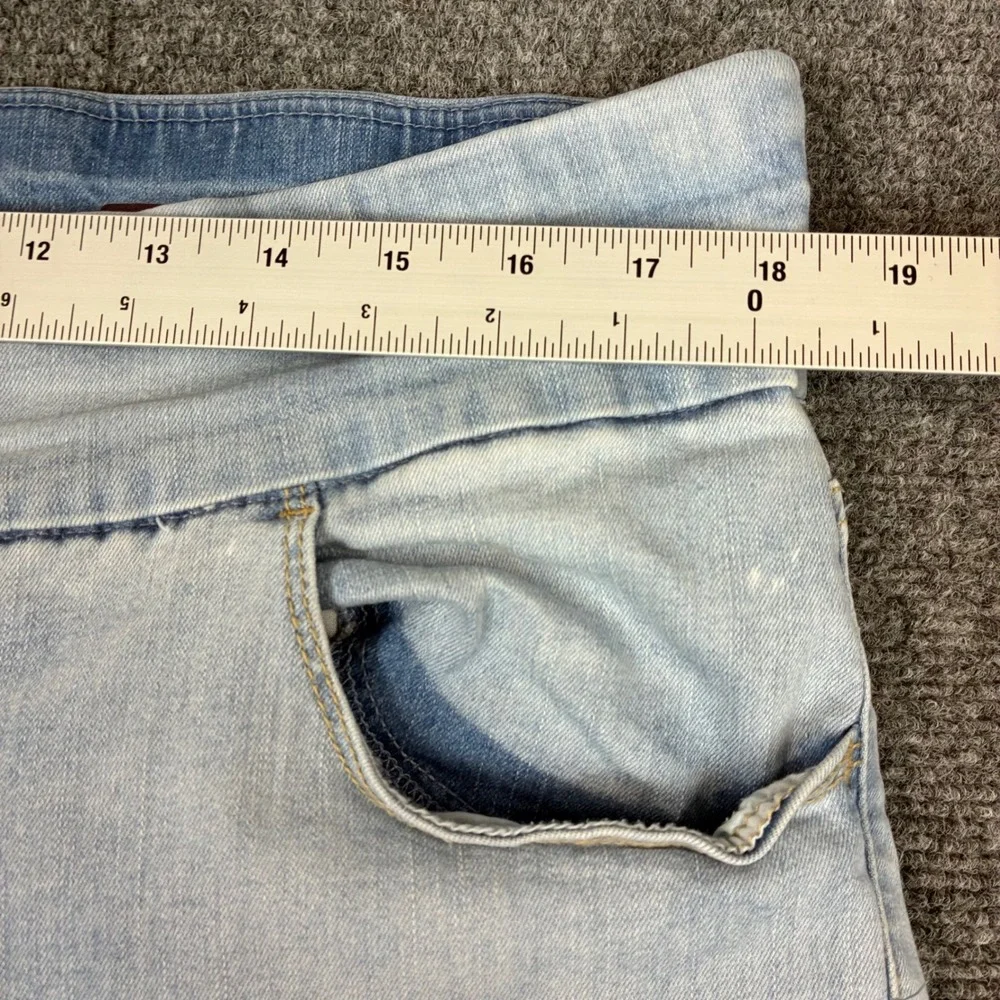Gloria Vanderbilt Amanda Pull On Jeans‎ Womens 16W Light Wash Tapered High Rise